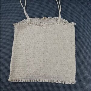 Brandy Melville White Smocked Camisole